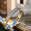Solitaire Gold Engagement with 0.5ct Princess Cut Diamond - 01SG07